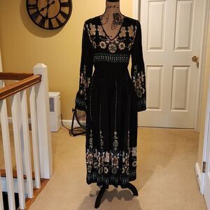 Midi Dress, Black, Size Small
